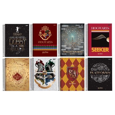 Kit 2 Cadernos Harry Potter Spells E Dormiens 10 Matérias 200