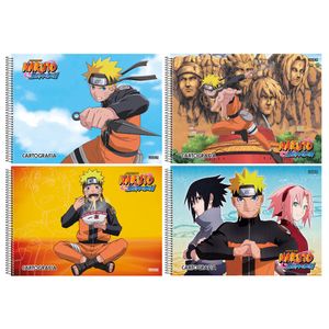 Kit 2 Cadernos Naruto Shippuden + Caderno Desenho Naruto - SD