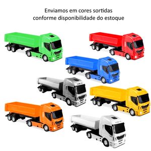 Caminhão Caçamba de Brinquedo Iveco de Areia Carreta Realista no Shoptime