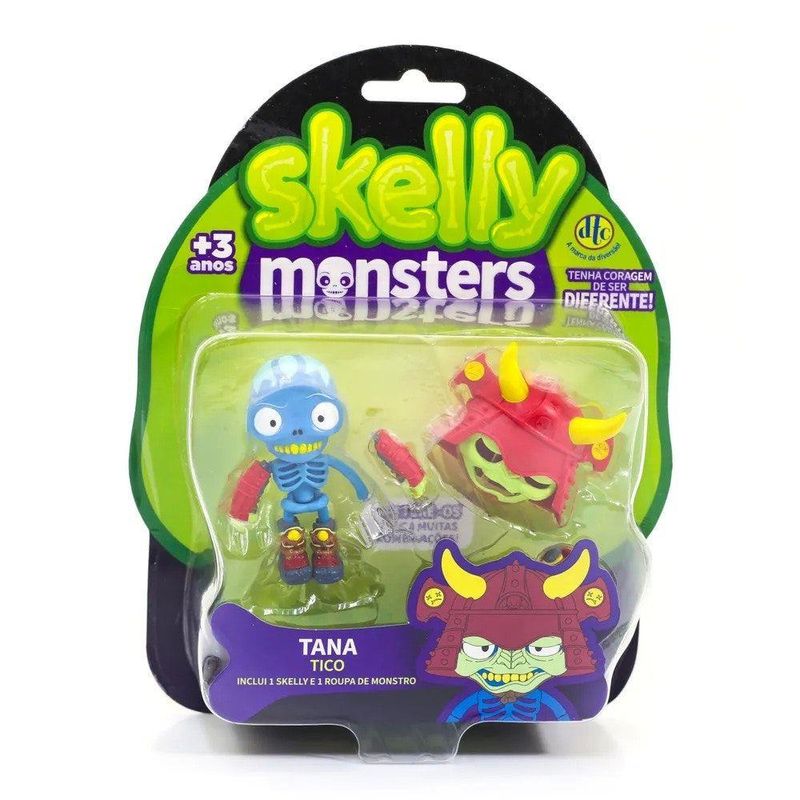 Brinquedo Skelly Monster Dtc 5041 4 Modelos Envio Aleatório Brinquedo Skelly Monster Dtc 5041 4 Modelos Envio Aleatório