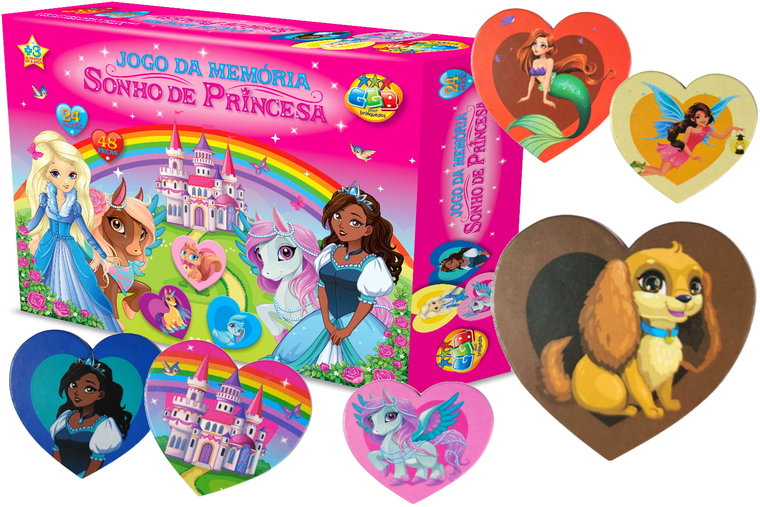 Jogo Educativo Jogos de Mesa Kit 2 Unidades Infantil Menina em