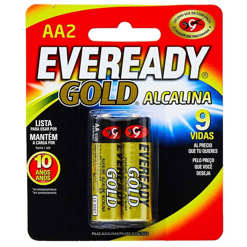 Pilhas-Alcalinas---LR6-Pequena---AA---Cartela-com-2-Unidades---Eveready-Gold