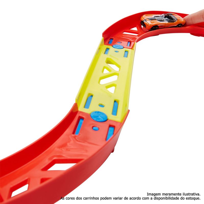 Pista-de-Percurso-e-Veiculo---Hot-Wheels---Track-Builder---Conjunto-de-Curvas-Premium---Mattel