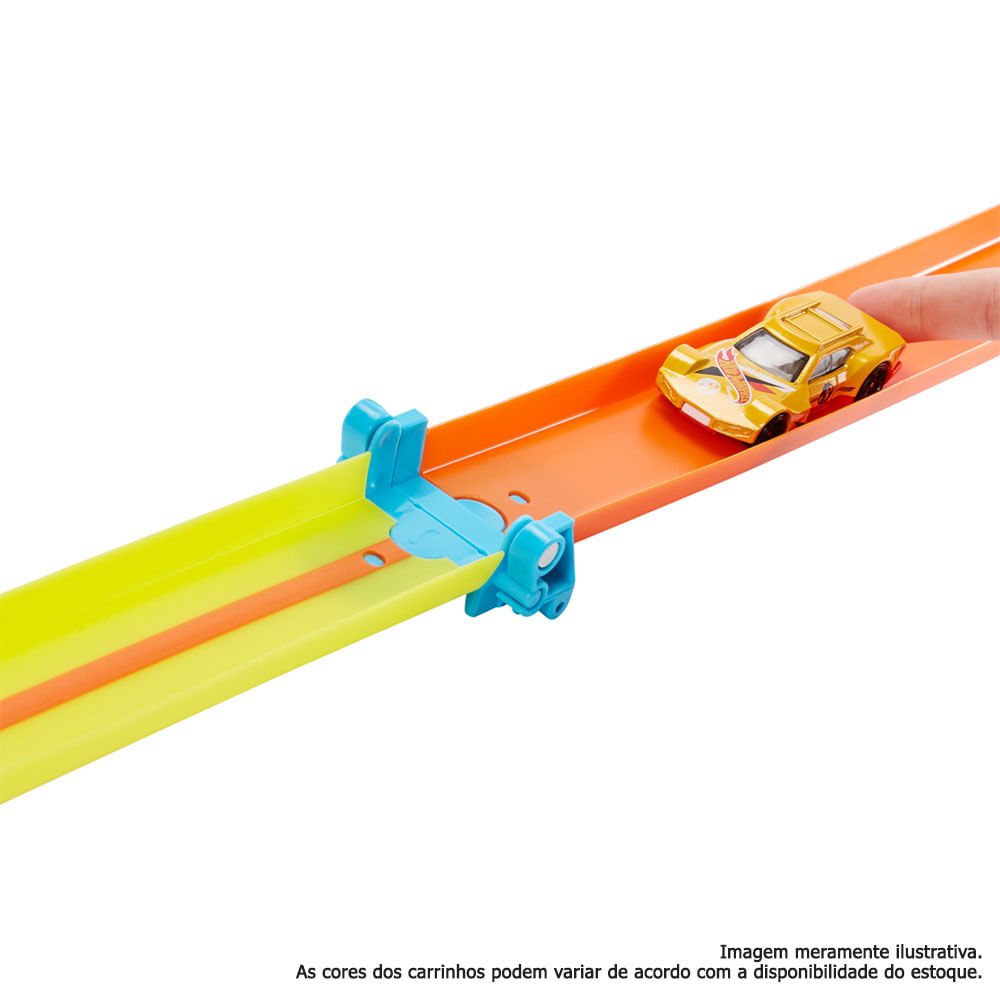 Pista de Percurso e Veículo - Hot Wheels - Track Builder - Looping Dividido  - Mattel