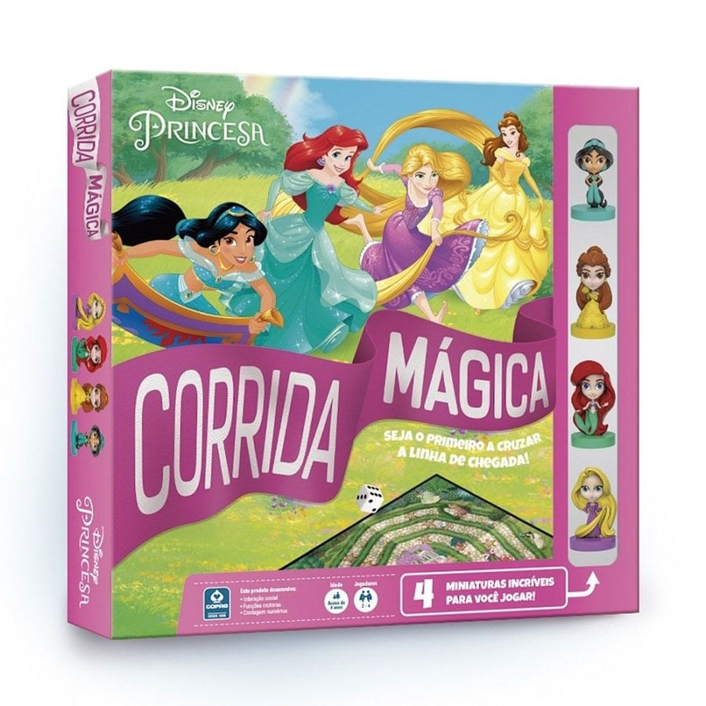 Jogo de Tabuleiro - Princesas Disney - Corrida Mágica - Copag - Ri