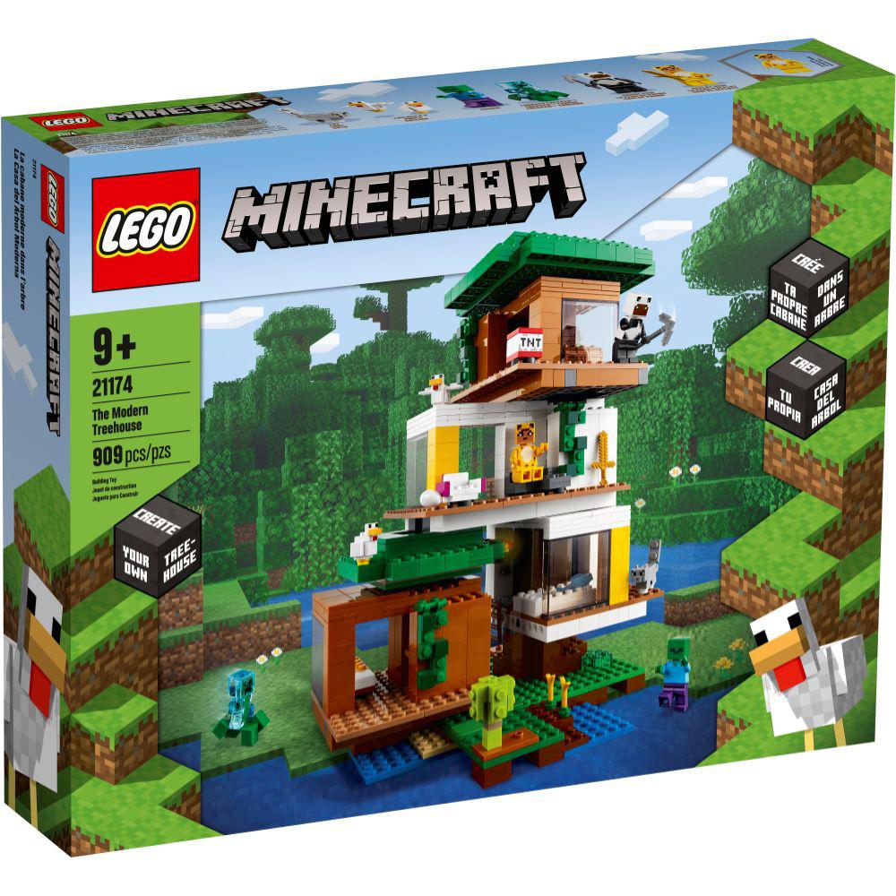 Lego Minecraft A Casa Da Árvore Moderna 21174 - Xickos Brinquedos