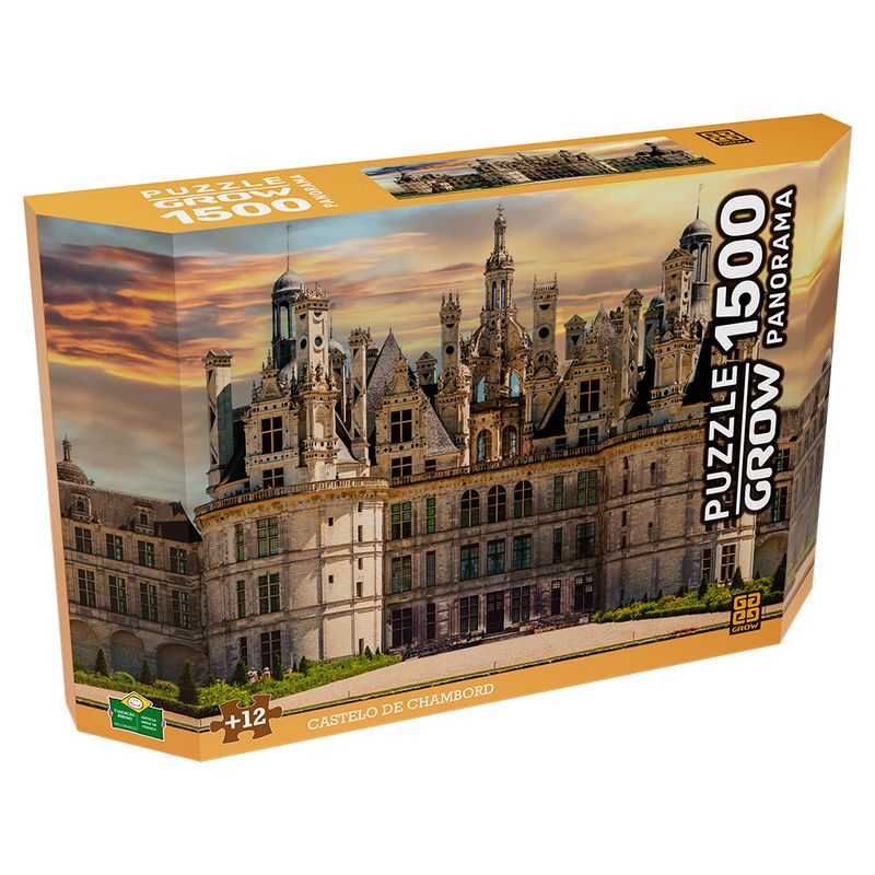 Quebra-Cabeca---1500-Pecas---Castelo-de-Chambord---Grow-0