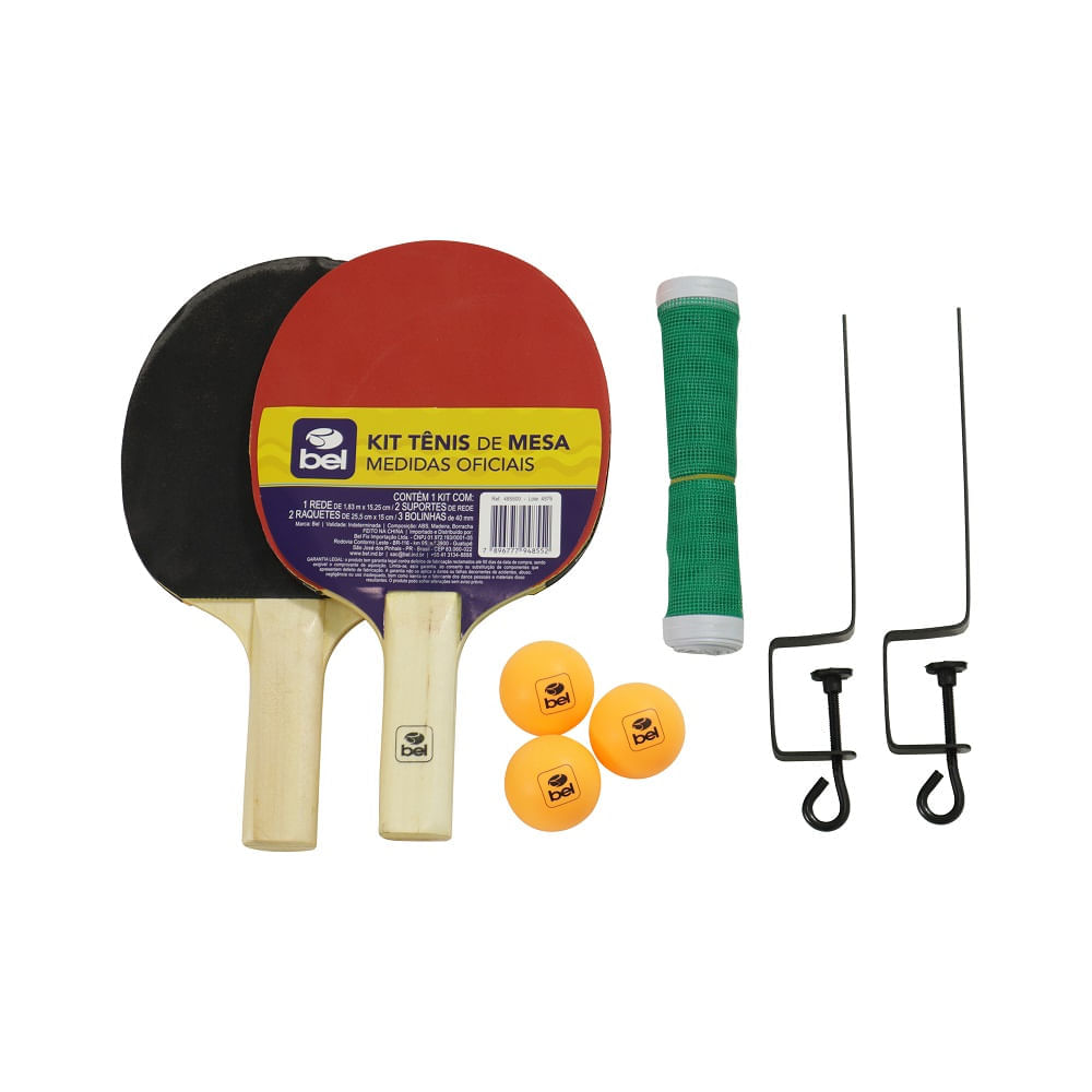 Kit Ping Pong 2 raquetes 3 bolinhas jogo de Tenis de Mesa Esporte