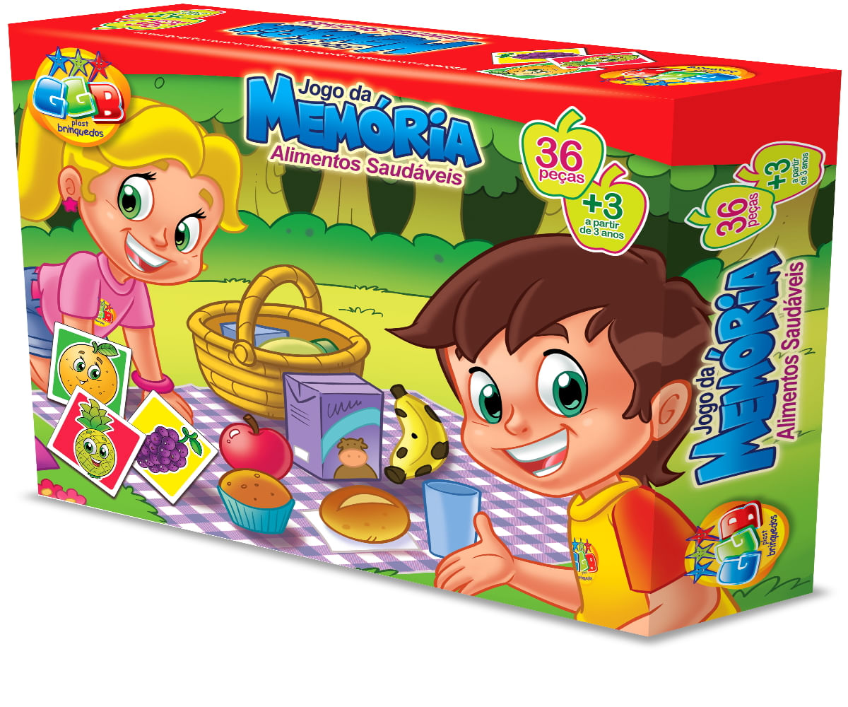 Kit 2 Unidades Jogo de Mesa Jogo da Memoria Educativo Menina - Ri Happy