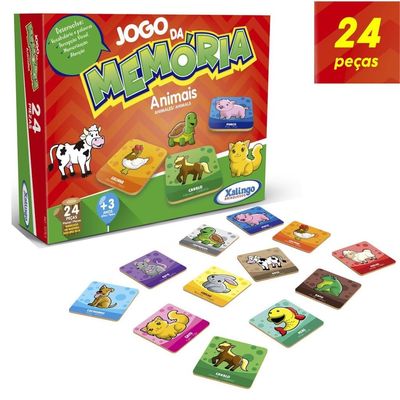 Jogo Educativo da Memória de Animais Alfabetização Infantil - Ri Happy