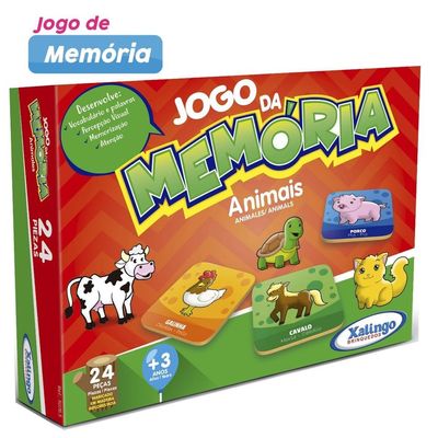 Jogo Educativo da Memória de Animais Alfabetização Infantil - Ri Happy