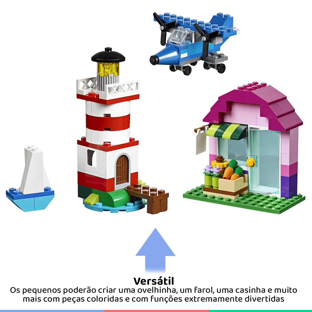 Brinquedo Infantil Lego Classic Blocos Casas e Peças Divertidas Blocos de  Montar +4 Anos 270 Peças - Baby&Kids