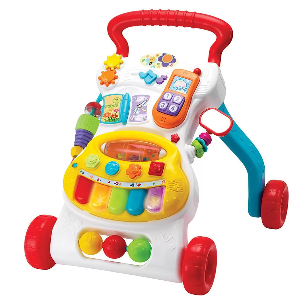 Tapete de Atividades Bebe Piano Musical Infantil Som e Luzes Divertidas  Menina Com Mobiles - Baby&Kids