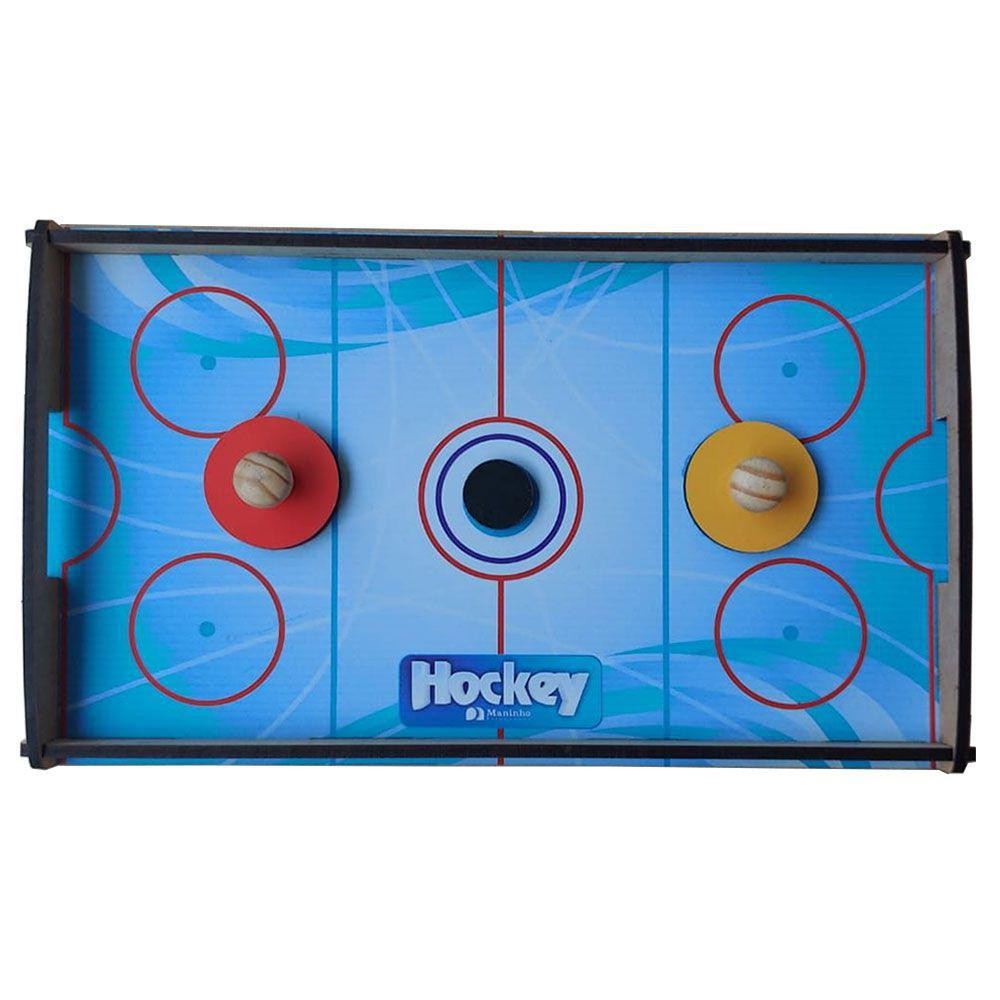 Mini Mesa Hockey Brinquedo Róquei Madeira Jogo de Tabuleiro Infantil