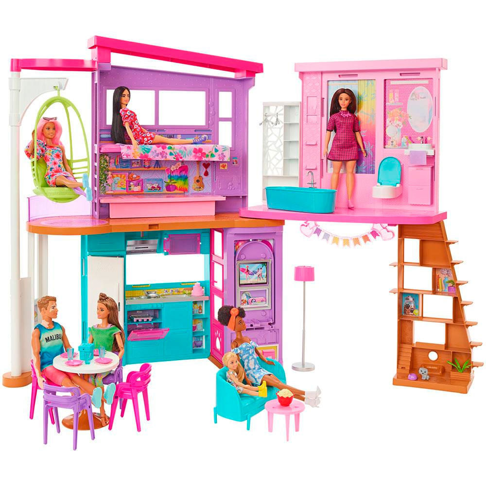 Playset Barbie Mattel Casa de Férias Malibu HCD50 - Ri Happy