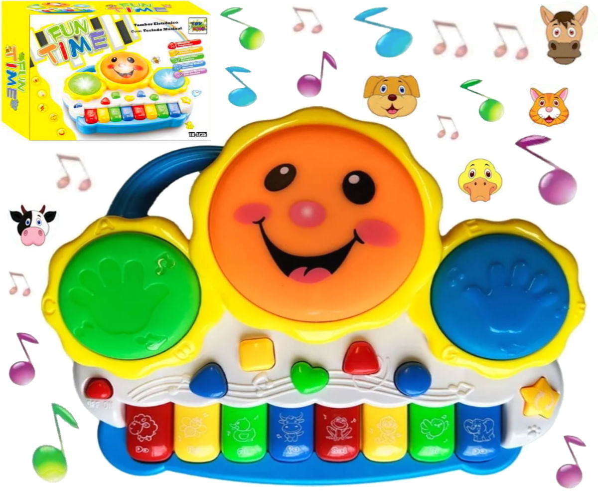 Teclado infantil musical Fazendinha - Importados Lili