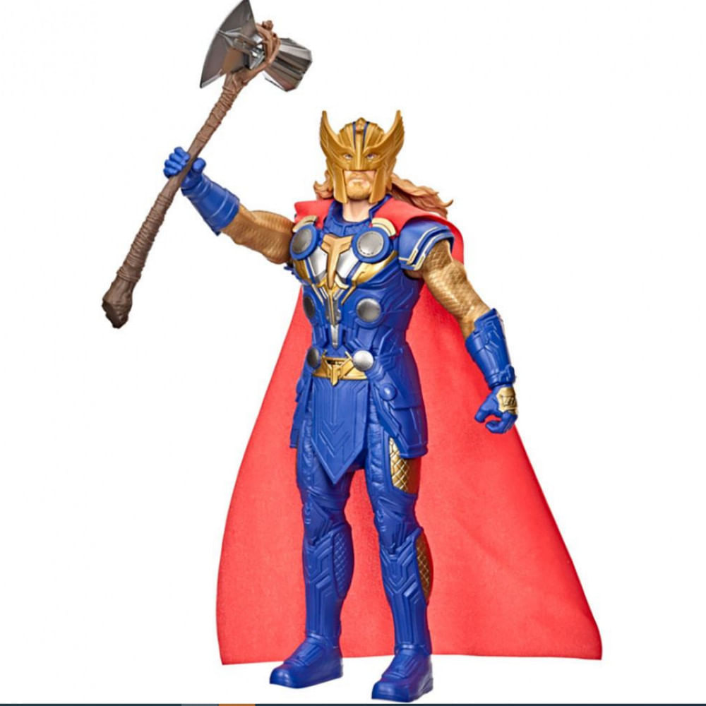 Boneco Thor Amor e Trovão Mighty Thor 30cm - Hasbro F4136