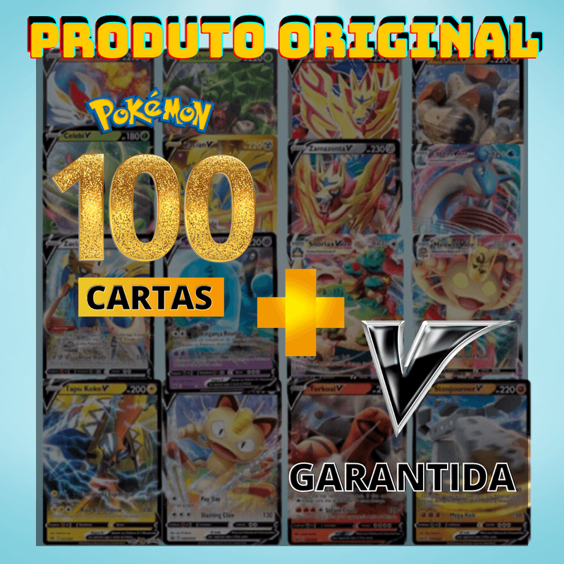 Kit 20 Cartas Pokémon Brilhantes