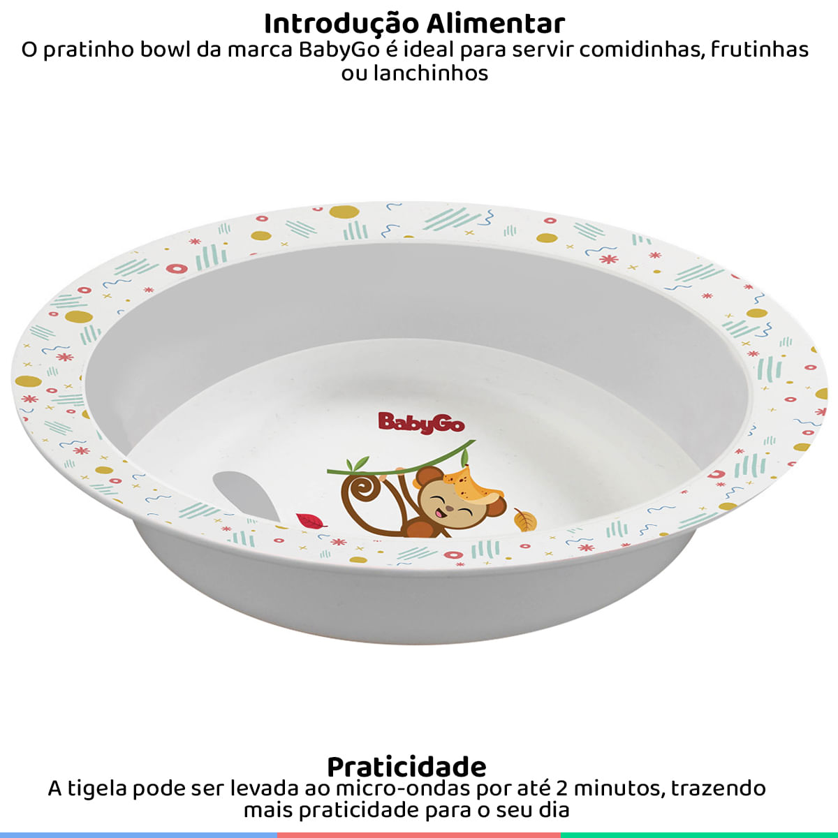 Prato Para Alimentação do Bebê Bowl Infantil 450ml Introdução