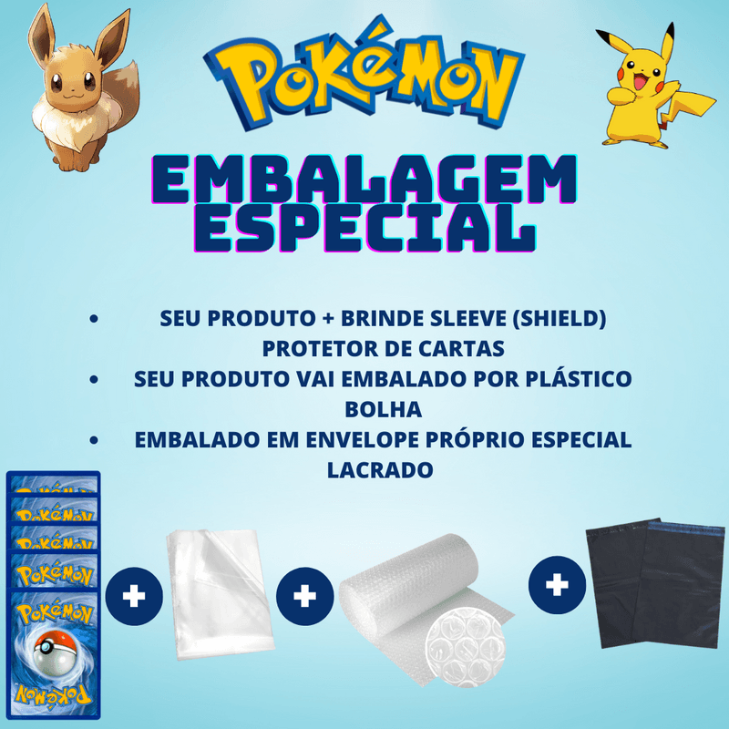 50 Cartas Pokemon Original Sem Repetições Com 02 raras Brilhantes