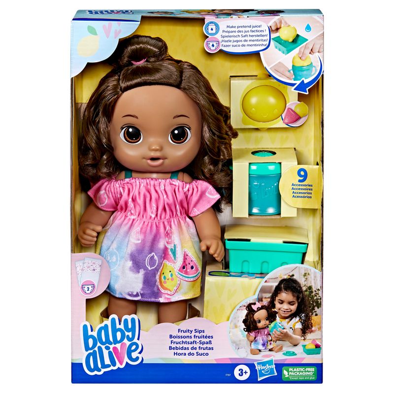 Boneca Bebê com Acessórios - Baby Alive - Hora do Suco - Vestido