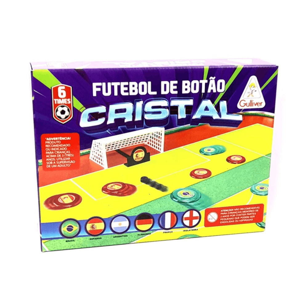 Jogo Futebol De Botão Completo Com Seleções 6 Times Cristal