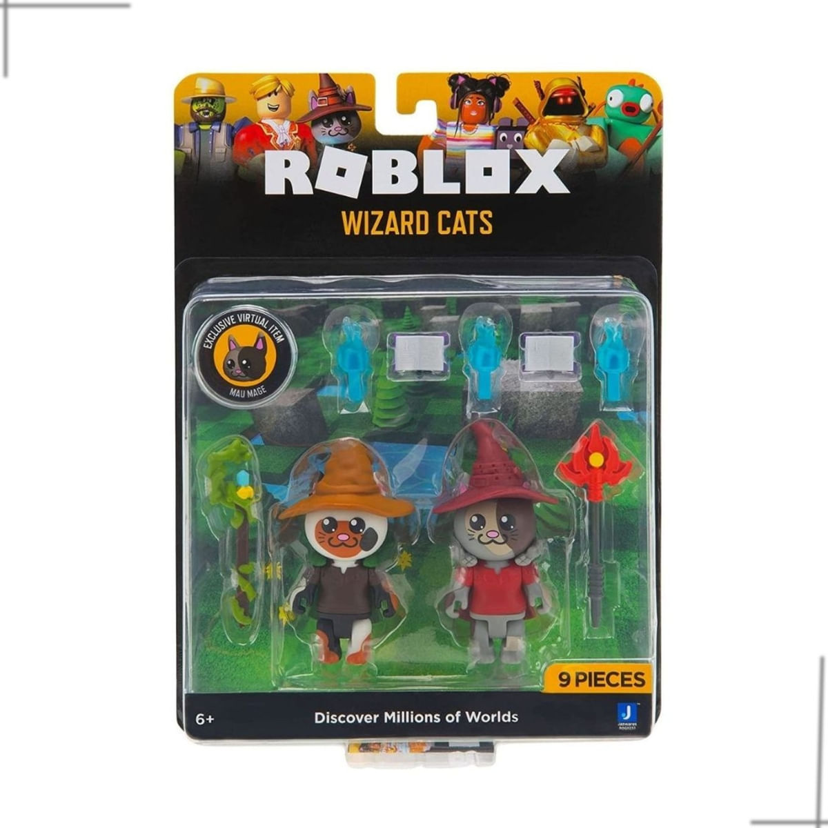 Bonecos Roblox - Wizard Cats - Pack com 2 Figuras - Sunny - Ri Happy