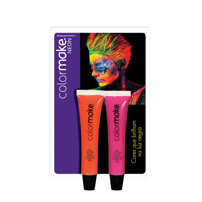 Conjunto-De-Maquiagem---Color-Make---Gel-Fluor-Para-Corpo-E-Cabelo---Laranja-E-Pink---Evora-0