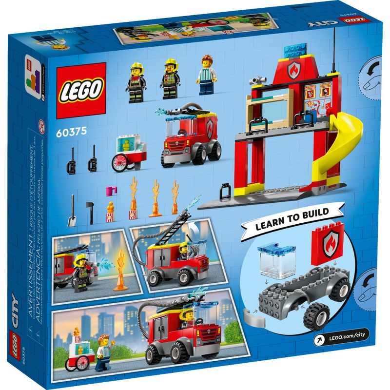 LEGO-City---Quartel-e-Caminhao-dos-Bombeiros---60375-1