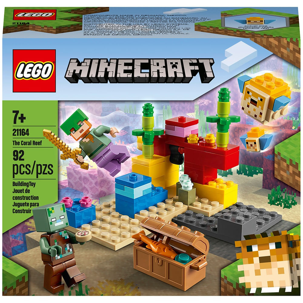 Lego Blocos De Montar Minecraft O Recife De Coral 92 Peças em