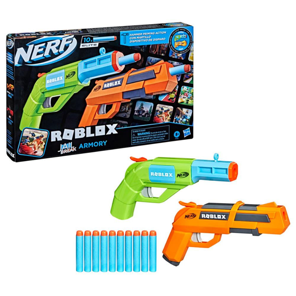 Lançador de Dardos Nerf Roblox Jailbreak Armory F2483 Hasbro - Ri