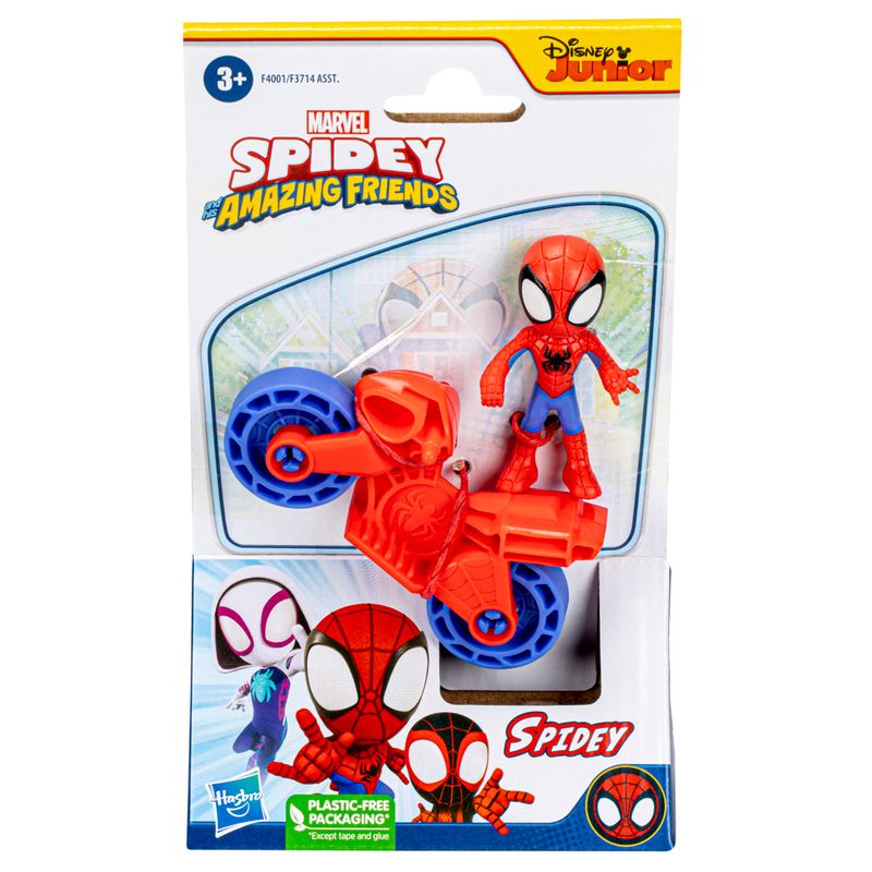 Conjunto-Figura-E-Veiculo---Marvel---Spidey-E-Seus-Incriveis-Amigos---Spidey----Vermelho---Hasbro-1