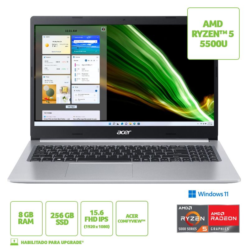 Notebook HP de 15,6 polegadas (AMD Quad-Core Ryzen 5 3500U