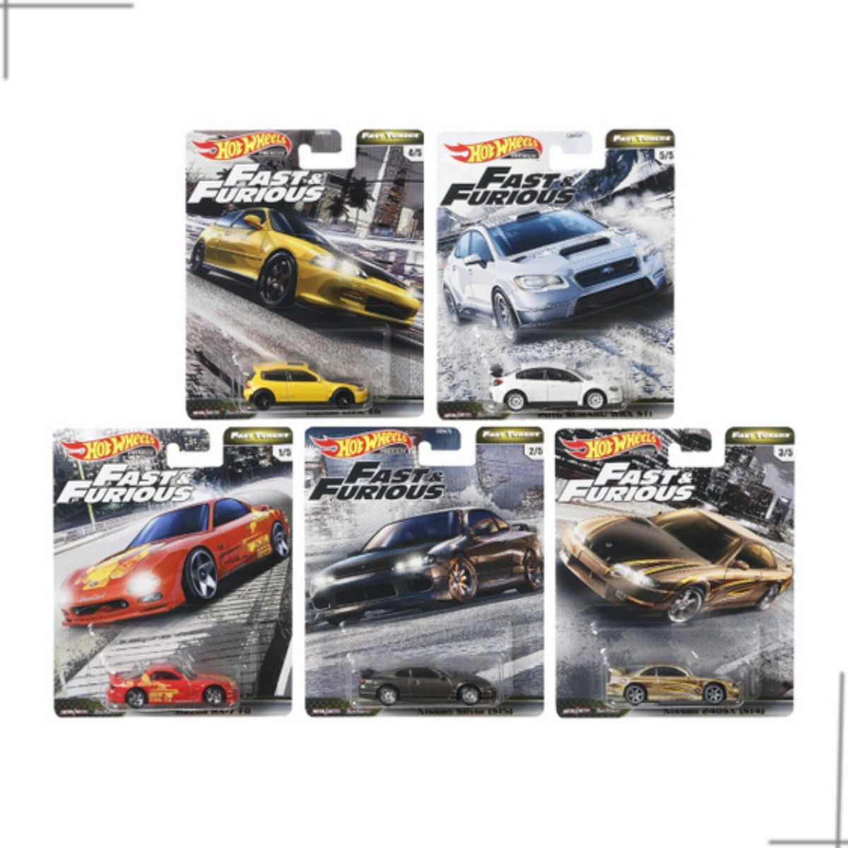 Hot Wheels - kit c/ 5 carrinhos - VELOZES E FURIOSOS - Ri Happy