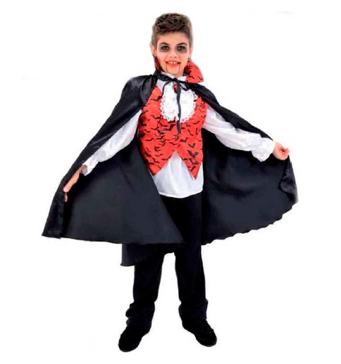 Fantasia Infantil Drácula Vampiro Halloween Cosplay - Cia Bebê