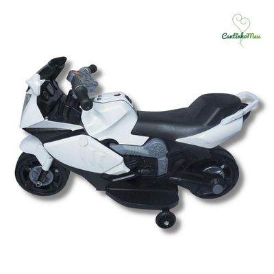 MINI MOTO ELETRICA INFANTIL 6V BRANCO - IMPORTWAY - Ri Happy