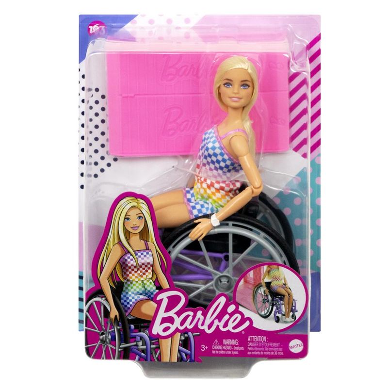 Boneca - Barbie - Cadeirante - Roupa Xadrez - Mattel