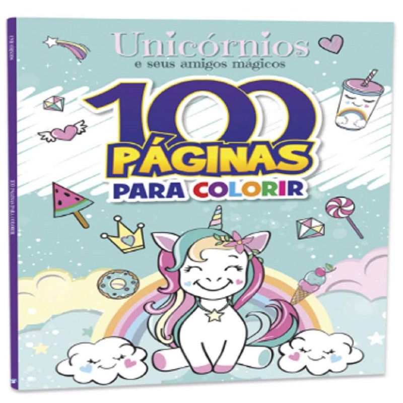 livro-infantil-100-paginas-para-colorir-unicornios-e-amigos-bandeirante_frente