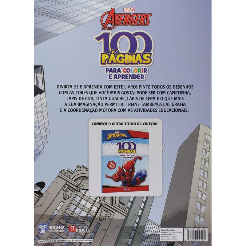 livro-infantil-disney-marvel-vingadores-100-paginas-para-colorir-bandeirante_detalhe1