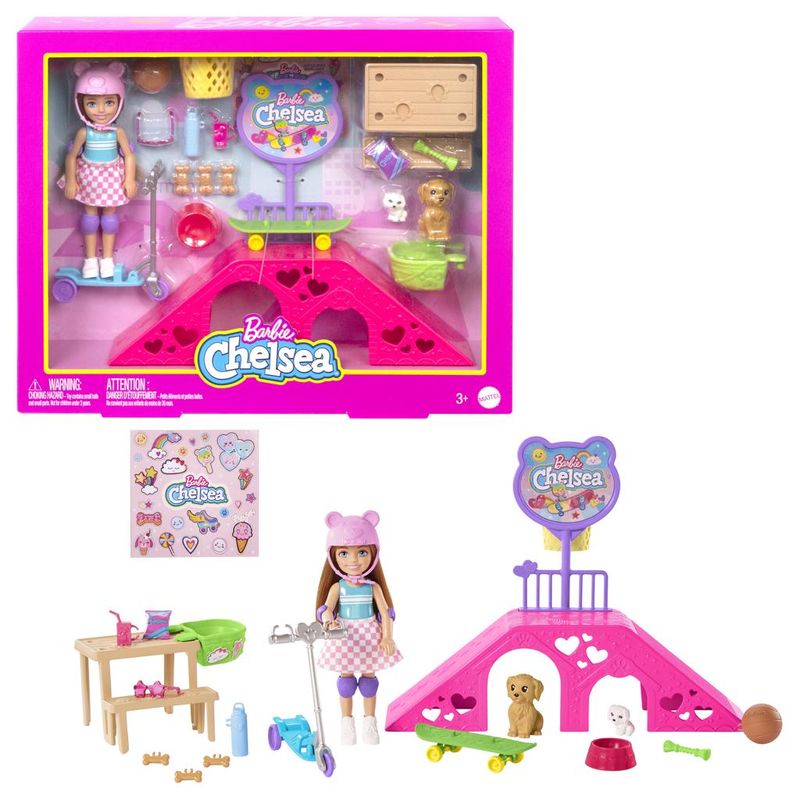 Conjunto-Boneca-Articulada-E-Acessorios---Barbie---Chelsea-Pista-De-Patinacao---Mattel-1