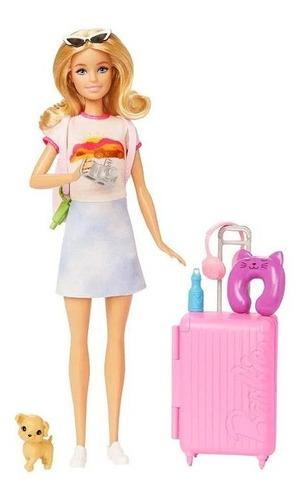 Boneca Barbie Malibu Cabeleireira Magica Com Pet Loira - Ri Happy