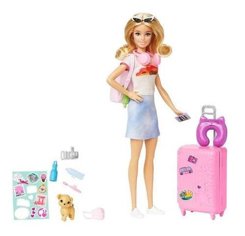 Boneca Barbie Malibu Cabeleireira Magica Com Pet Loira - Ri Happy