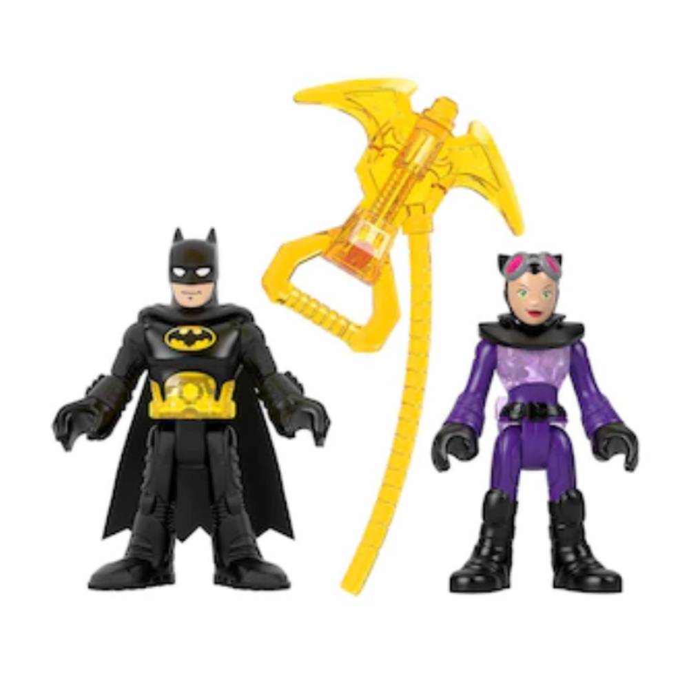 Mini Bonecos - Batman e Catwoman - Imaginext DC Super Amigos - Preto e Roxo  - Fisher-Price