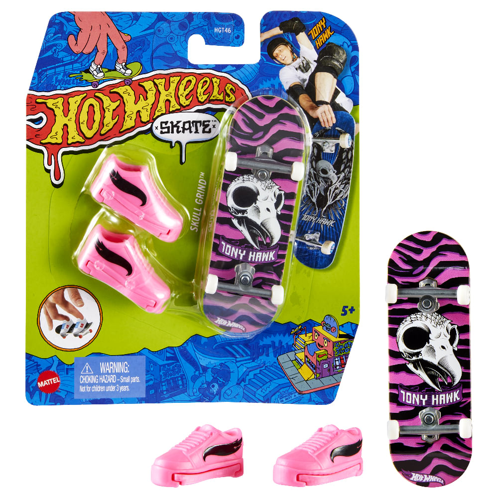 Skate de Dedo com Carrinho - Hot Wheels - Rig Storm - Tony Hawk