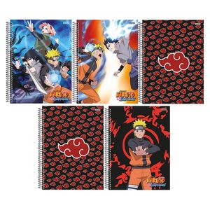 Kit 5 Cadernos Naruto Shippuden + Caderno Desenho Naruto Sd - Carrefour