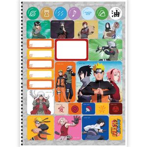 Kit 5 Cadernos Naruto Shippuden + Caderno Desenho