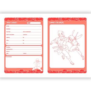 Caderno Naruto Desenho Animes Mangás Brochura 2 Unidades