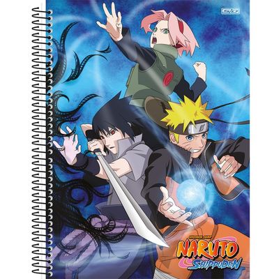 Caderno Naruto Shippuden Desenho e Cartografia Naruto Sasuke - Ri Happy