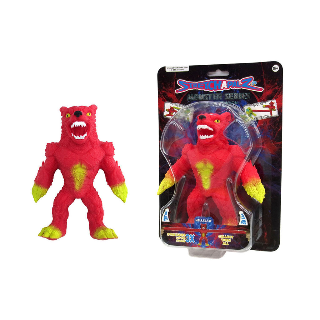 Figura que Estica - 14 cm - Stretchapalz Monster - HellClaw - Sunny  Brinquedos