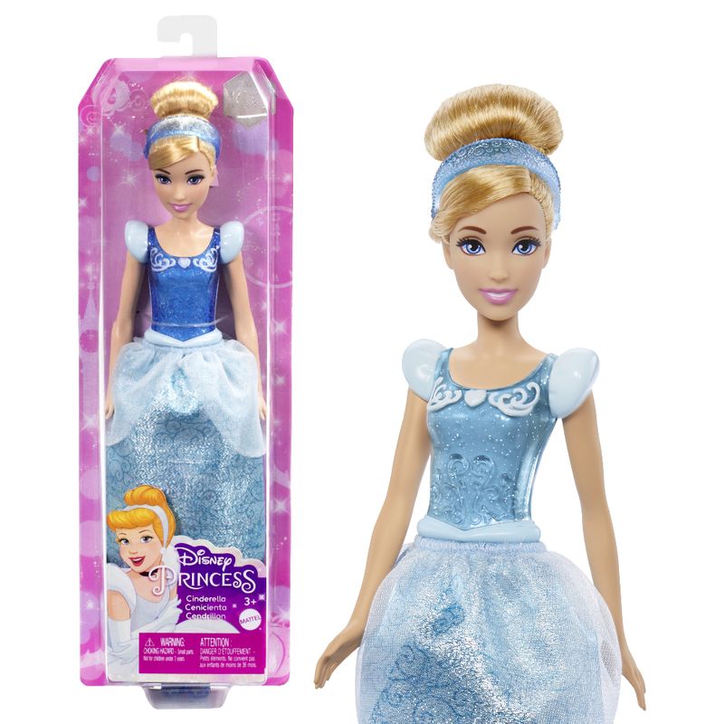 Boneca-Articulada---Disney-Princesa---Cinderela---Saia-Cintilante---Mattel-1